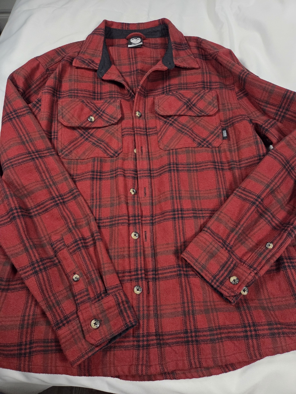 Tranquility by Colorado Clothing Red & Black Plaid Shirt Jacket